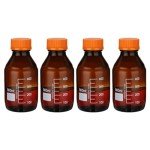 500ml Borosilicate Glass Storage Bottles - 4 Pack