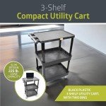 Pearington 3-Shelf Mobile Utility Cart with Bins
