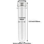 50 Pack Clear 70ml Test Tubes with Caps