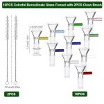 10PCS Colorful Glass Funnels with Handle for Labs