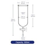 Dropping Funnel with Teflon Stopcock, 500 ml