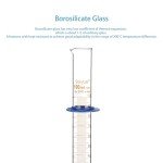 Stonylab 100 ml Borosilicate Glass Graduated Cylinder