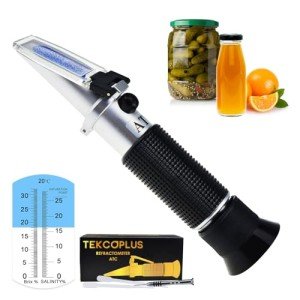 Dual Scale Brix Salinity Refractometer with ATC