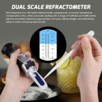 Dual Scale Brix Salinity Refractometer with ATC