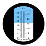 Dual Scale Brix Salinity Refractometer with ATC