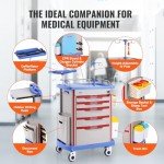 VEVOR Lab Cart with Drawers, Wheels, and Trash Cans