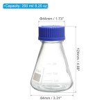 PATIKIL 250ml Graduated Erlenmeyer Flask with Cap