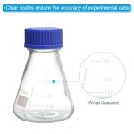 PATIKIL 250ml Graduated Erlenmeyer Flask with Cap