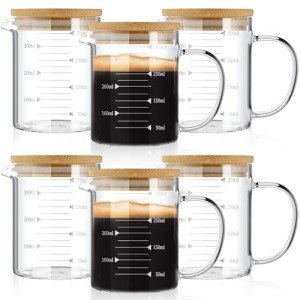 6 Pack 12 oz Borosilicate Glass Beaker Mugs