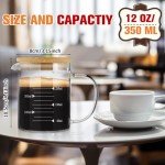 6 Pack 12 oz Borosilicate Glass Beaker Mugs