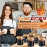 6 Pack 12 oz Borosilicate Glass Beaker Mugs