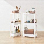 Tenma Fabie 3-Tier Slim Skipita Wagon - White
