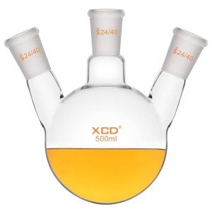XCD Borosilicate 3-Neck Round Bottom Flask, 500 ml