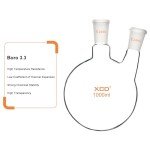 Borosilicate Glass 2-Neck Round Bottom Flask, 1000 ml