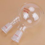 Borosilicate Glass 2-Neck Round Bottom Flask, 1000 ml