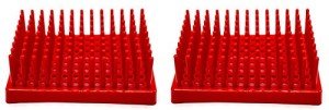 EISCO Red Plastic Test Tube Drying Rack - 2 Pack