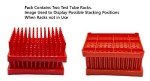 EISCO Red Plastic Test Tube Drying Rack - 2 Pack