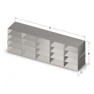 Stainless Steel Freezer Rack for 2" Boxes, 5x4
