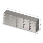 Stainless Steel Freezer Rack for 2" Boxes, 5x4