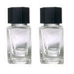 20ml Clear Glass Jars with Black Plastic Caps