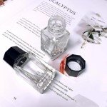 20ml Clear Glass Jars with Black Plastic Caps