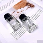 20ml Clear Glass Jars with Black Plastic Caps