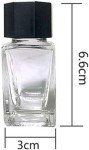 20ml Clear Glass Jars with Black Plastic Caps