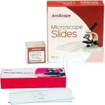 AmScope 72 Blank Microscope Slides & 12 Concave Slides