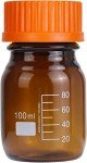 Amber Glass Storage Bottles with Screw Caps - 20 Pack