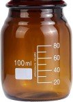 Amber Glass Storage Bottles with Screw Caps - 20 Pack