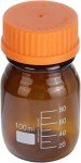 Amber Glass Storage Bottles with Screw Caps - 20 Pack