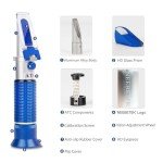 3-in-1 Honey Refractometer for Brix and Moisture