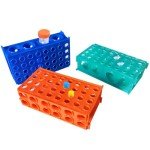 Colorful 4-Way Test Tube Rack - Set of 5