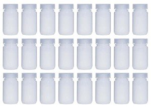 125ML Wide Mouth HDPE Reagent Bottles - 24 Pack