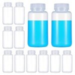 12 Pcs Wide Mouth Plastic Sample Bottles