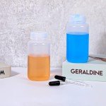 12 Pcs Wide Mouth Plastic Sample Bottles