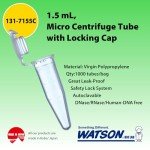 1.5 mL Autoclavable Micro Centrifuge Tubes - 1000 Pack