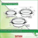 Simax Glass Casserole Dish Set - 3 Pieces