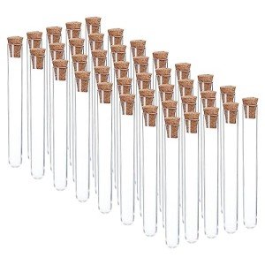 PATIKIL 7ml Plastic Test Tubes with Cork Stoppers