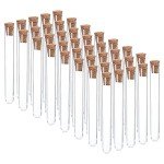 PATIKIL 7ml Plastic Test Tubes with Cork Stoppers