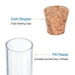 PATIKIL 7ml Plastic Test Tubes with Cork Stoppers