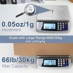 Digital Kitchen Scale 66lb/30kg with LCD Display