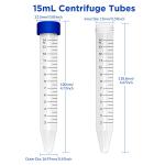 15mL Sterile Centrifuge Tubes with Leak-Proof Caps