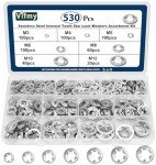 530PCS Internal Tooth Star Lock Washers Assortment Kit
