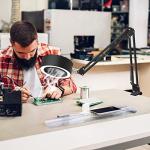 Solder Fume Extractor with Adjustable Arm & LED