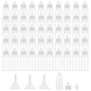 50Pcs 15ML Squeeze Dropper Bottles with Caps