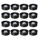 16PCS Black Sealing Screw Caps for Bottles