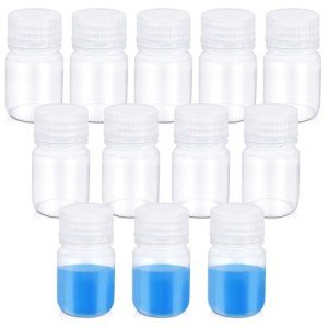 12 Pack 1oz BPA-Free Plastic Bottles with Lids