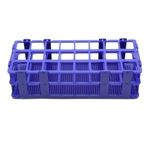 3-Pack Detachable Plastic Test Tube Rack, Blue