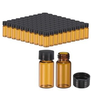 5ml Amber Glass Vials - 100 Pack